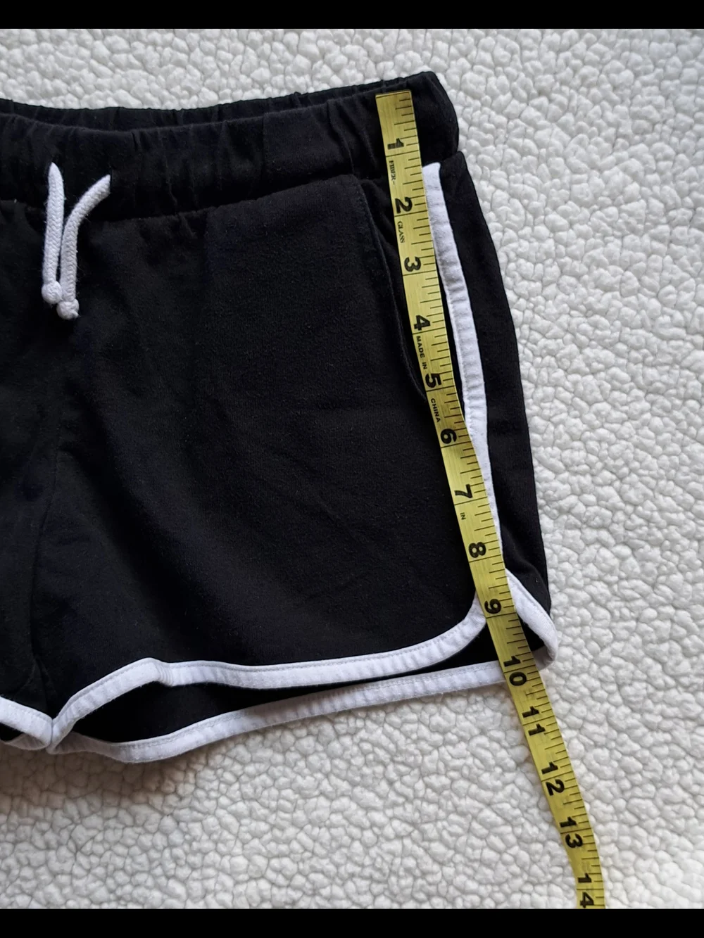 Old Navy Black Athletic Girl's Shorts with White Trim - Casual Sport Style